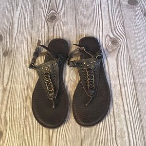 Fossil leather sandals